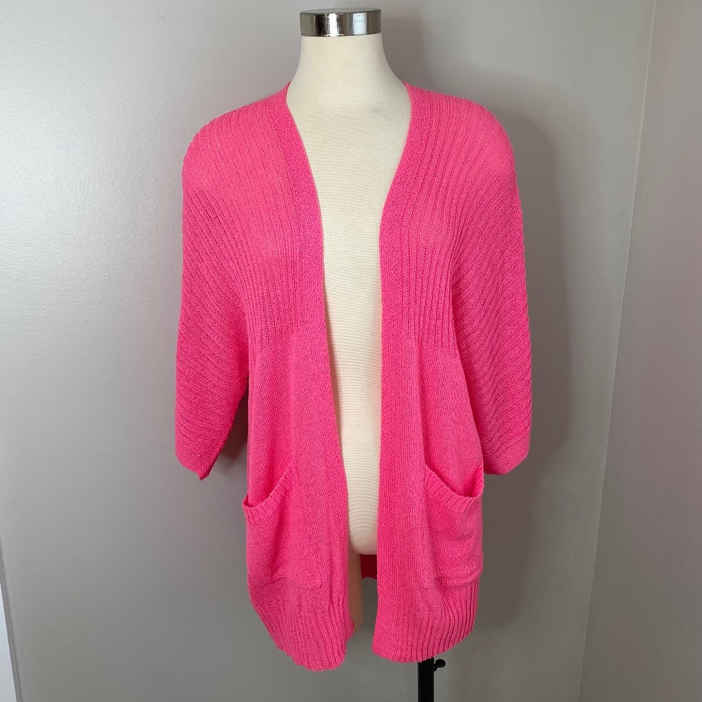 Bibi Hot Pink Tunic Cardigan - Size S